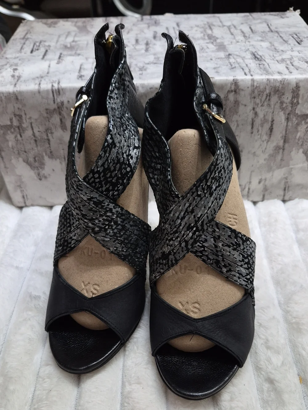 Derek Lam Falyn Snake-print Heeled Sandals Women's Sz 7 B $795